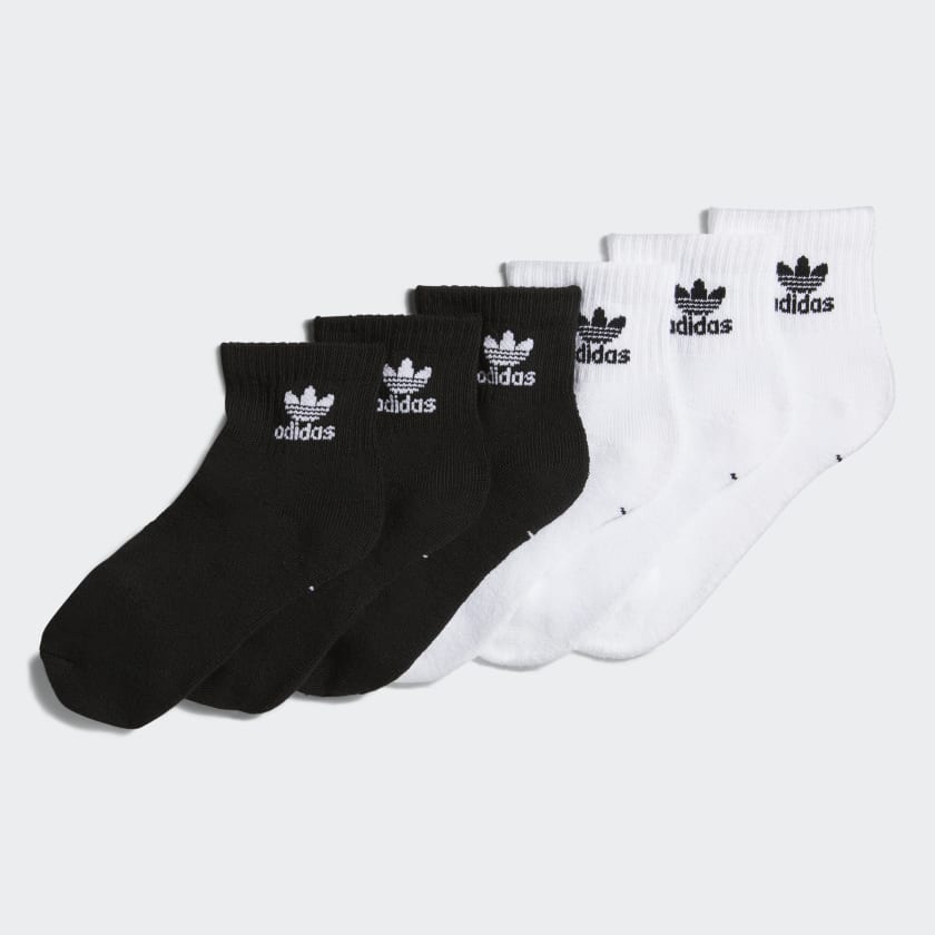 Adidas Trefoil Quarter Socks 6 Pairs