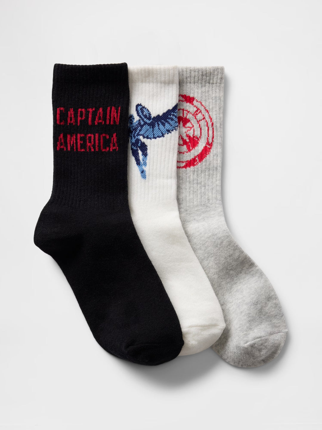 Gap Kids Marvel Captain America Crew Socks (3-Pack)