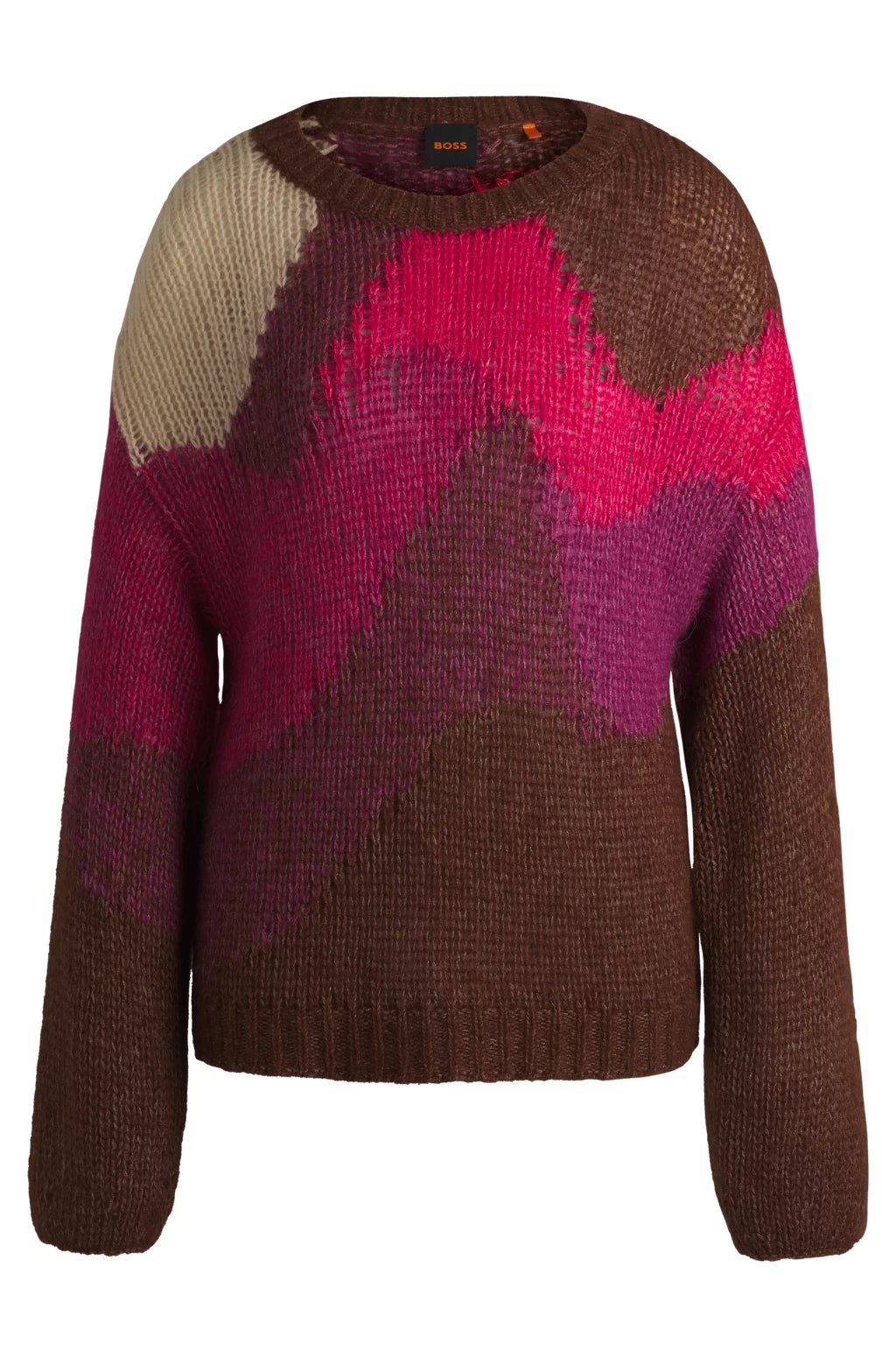 BOSS KNITTED SWEATER WITH LANDSCAPE-INSPIRED PATTERN