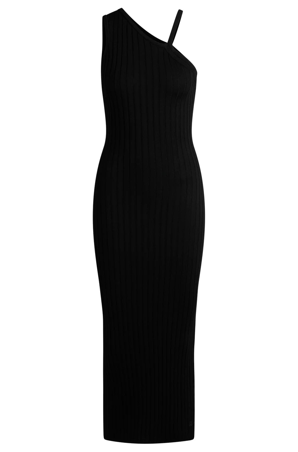 HUGO KNITTED DRESS WITH ONE-SHOULDER DESIGN