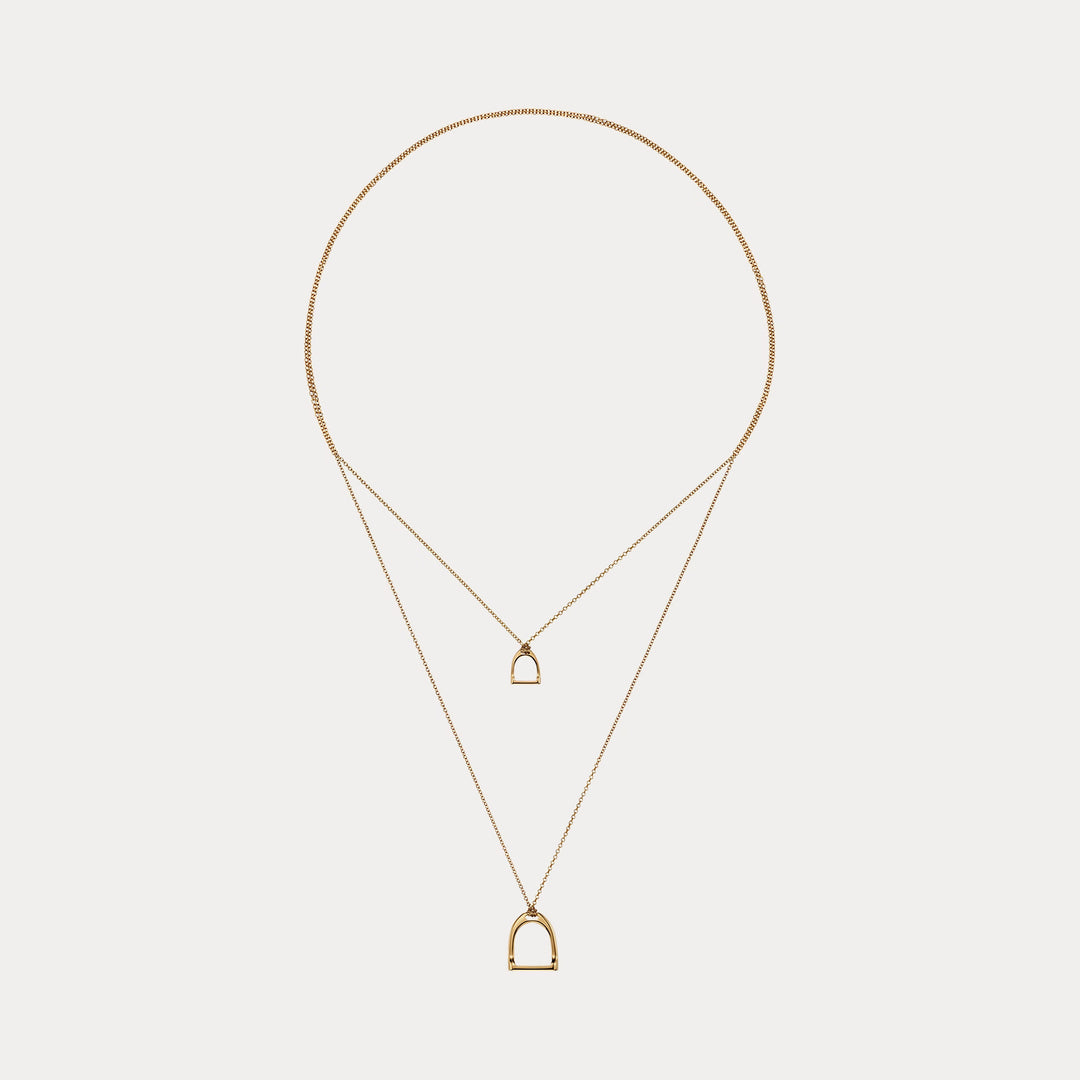 Ralph Lauren Rose Gold Double-Stirrup Lariat Necklace