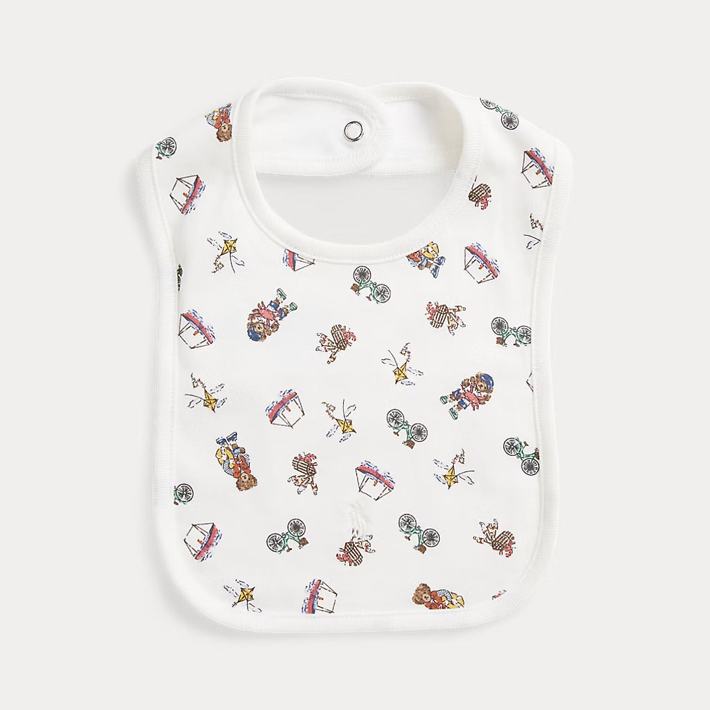 Ralph Lauren Polo Bear Cotton Interlock Bib