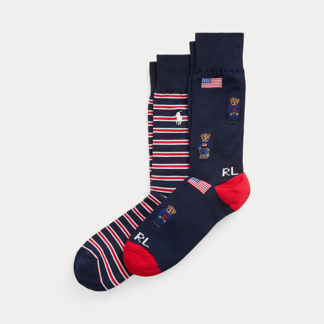 Ralph Lauren Polo Bear Trouser Sock 2-Pack