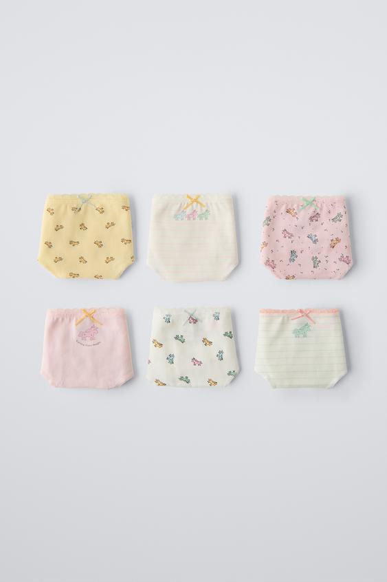 Zara 2-6 YEARS/ SIX-PACK OF UNICORN UNDERWEAR