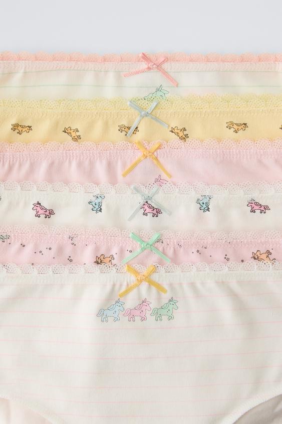Zara 2-6 YEARS/ SIX-PACK OF UNICORN UNDERWEAR