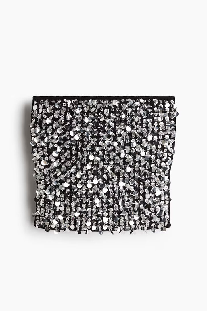 H&M EMBELLISHED TUBE TOP