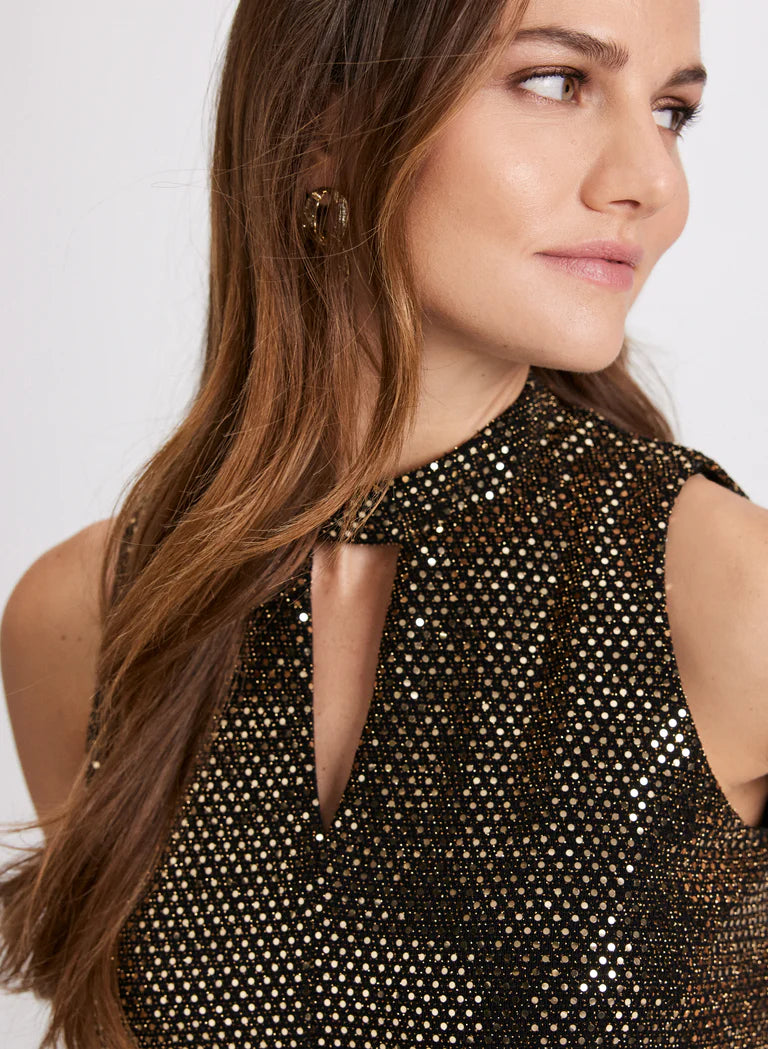 LAURA Sequined Sleeveless Top