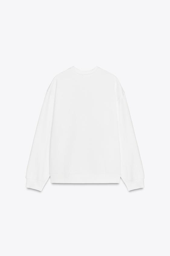 ZARA FRONT EMBROIDERY SWEATSHIRT