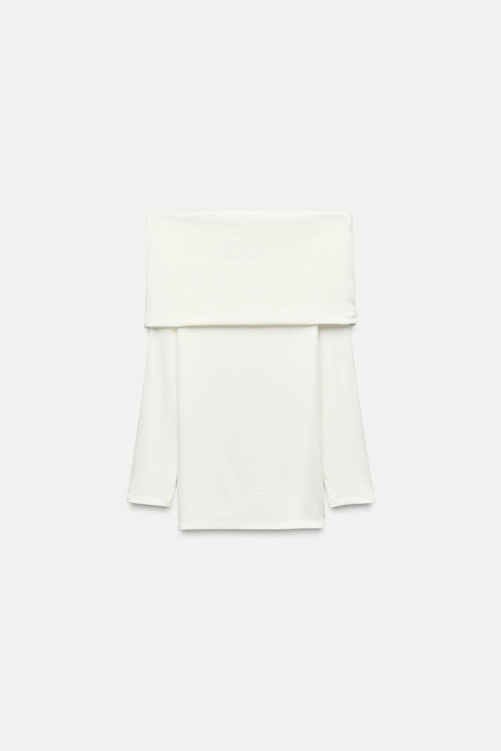 ZARA DRAPED OFF-THE-SHOULDER TOP