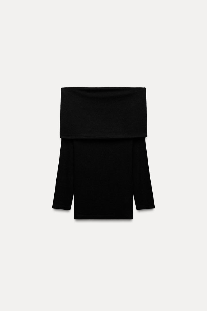 ZARA DRAPED OFF-THE-SHOULDER TOP