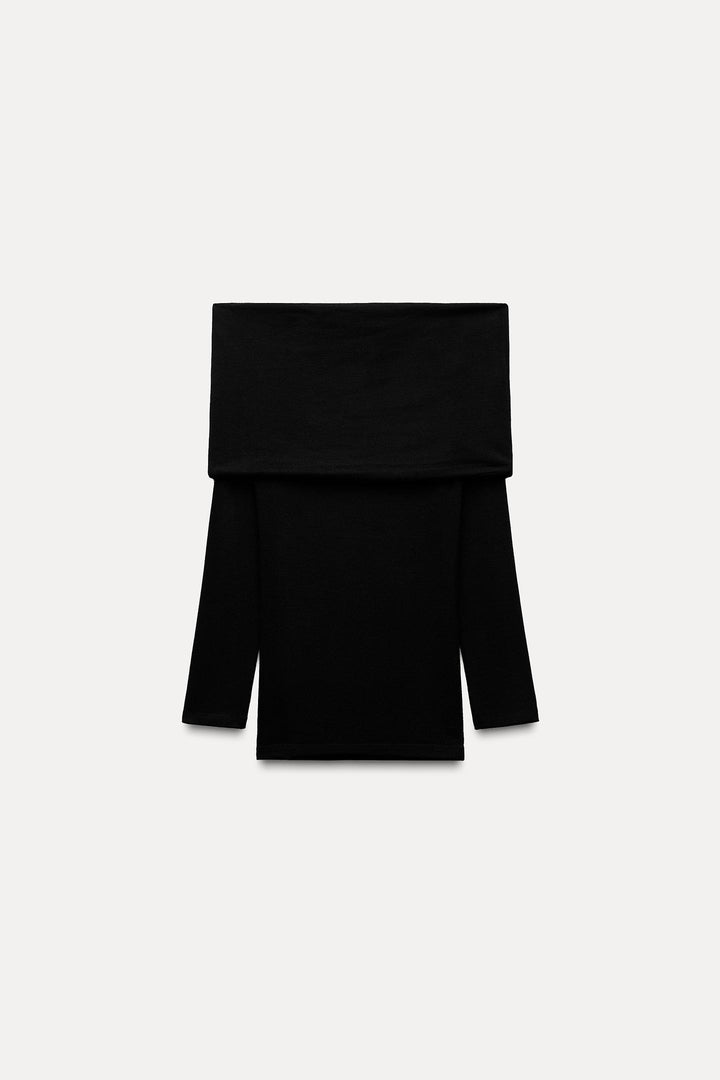 ZARA DRAPED OFF-THE-SHOULDER TOP