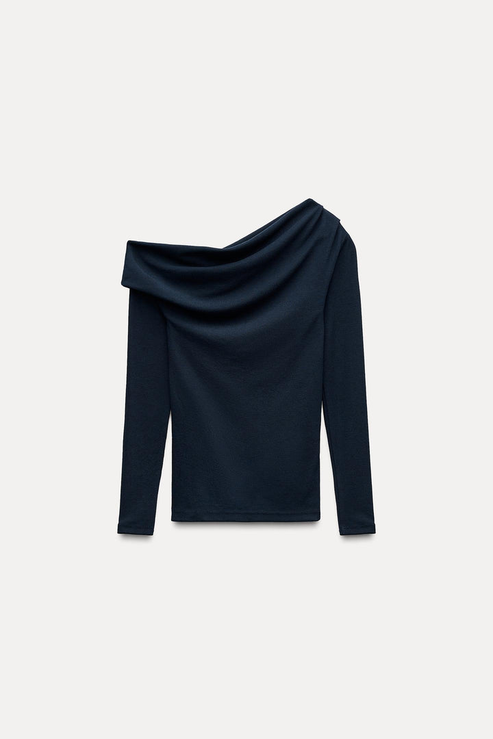 ZARA SOFT INTERLOCK ASYMMETRIC TOP