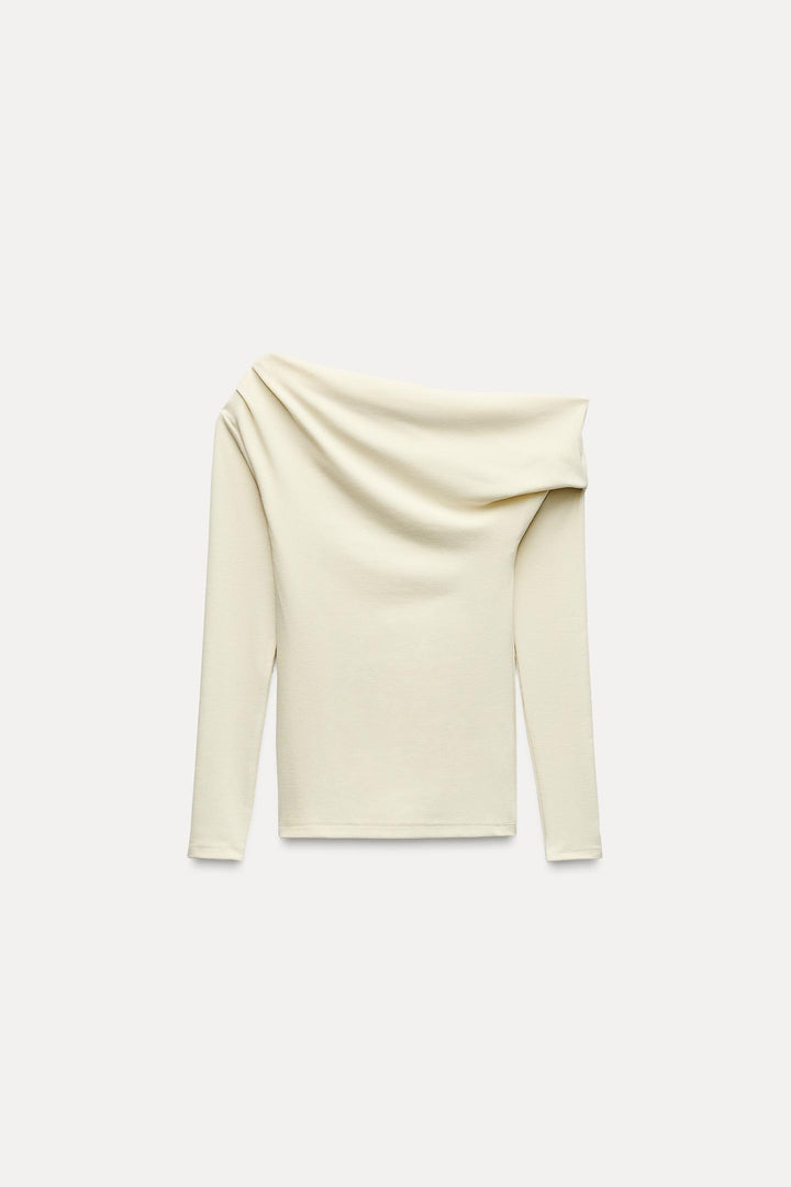 ZARA SOFT INTERLOCK ASYMMETRIC TOP
