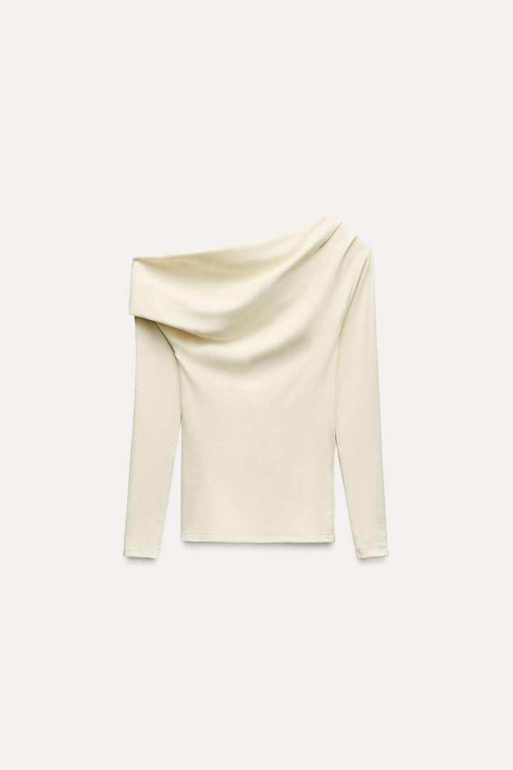 ZARA SOFT INTERLOCK ASYMMETRIC TOP