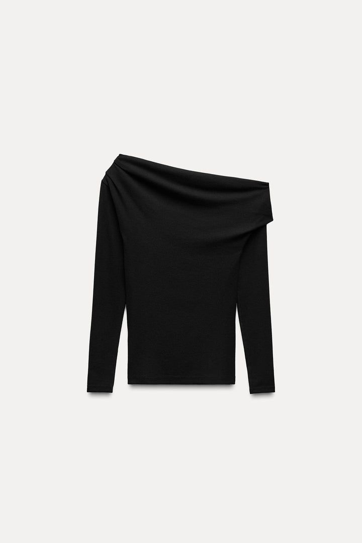 ZARA SOFT INTERLOCK ASYMMETRIC TOP