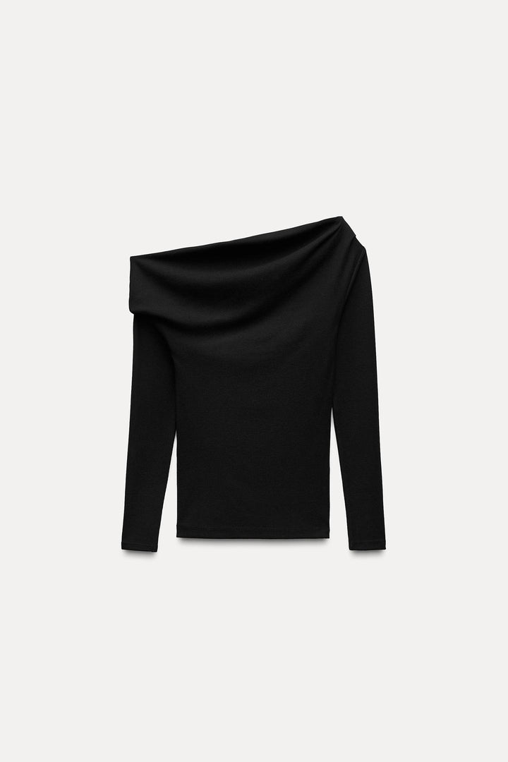 ZARA SOFT INTERLOCK ASYMMETRIC TOP