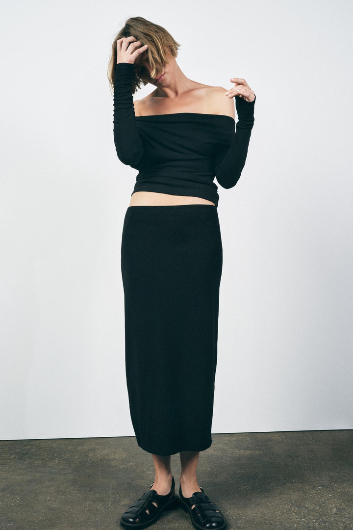 ZARA SOFT INTERLOCK ASYMMETRIC TOP