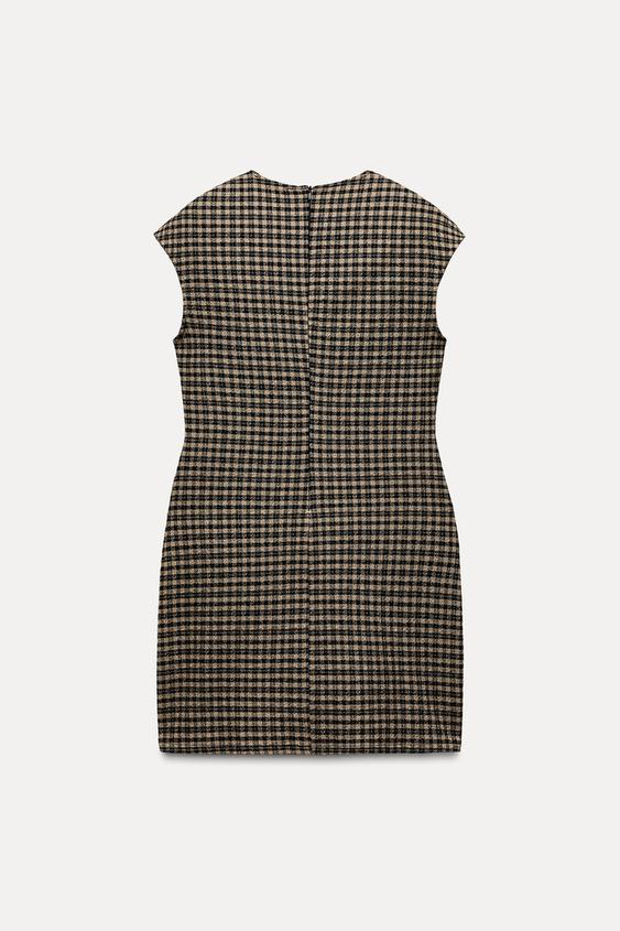 Zara BELTED INTERLOCK DRESS