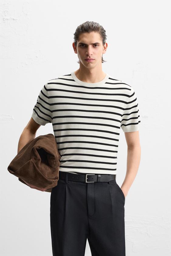 Zara FLOWY KNIT T-SHIRT