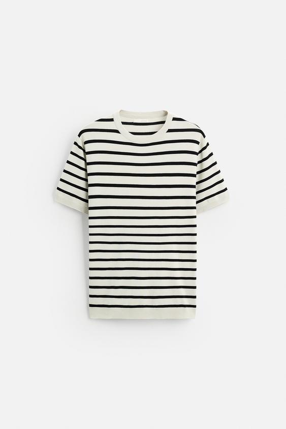 Zara FLOWY KNIT T-SHIRT