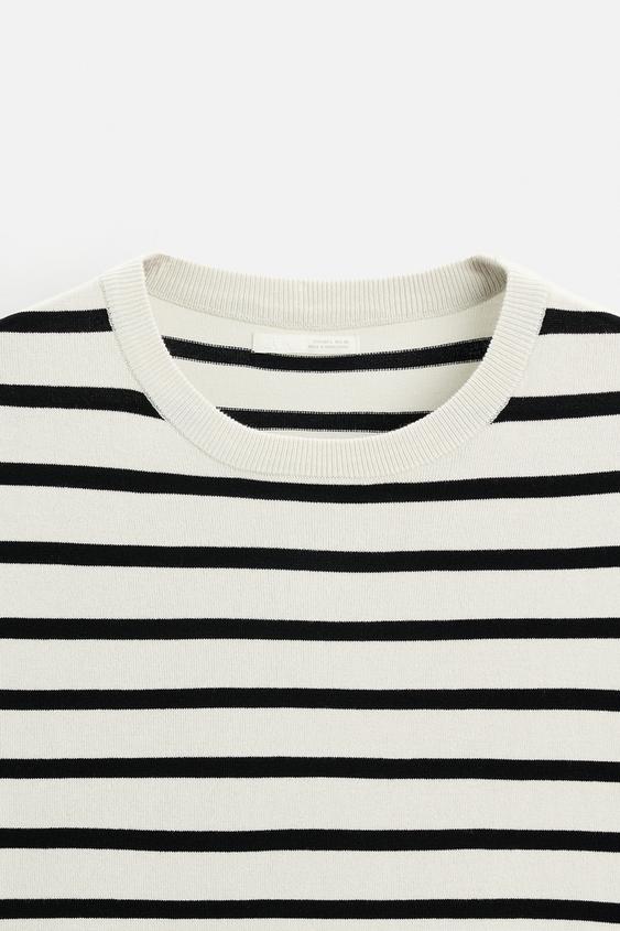 Zara FLOWY KNIT T-SHIRT