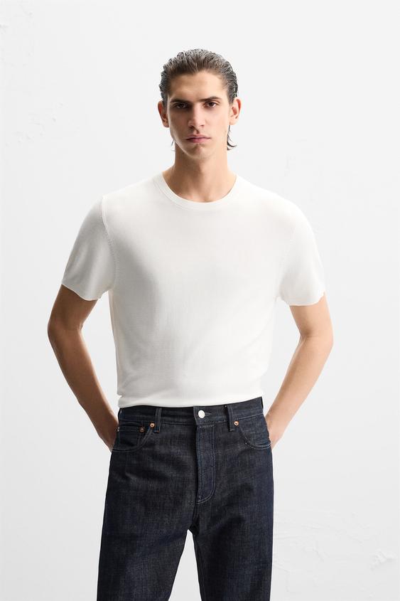 Zara FLOWY KNIT T-SHIRT