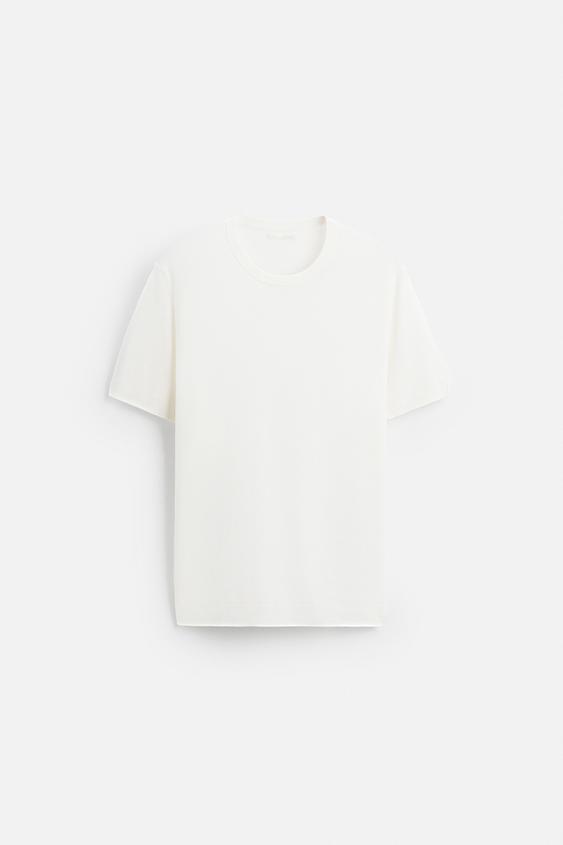 Zara FLOWY KNIT T-SHIRT
