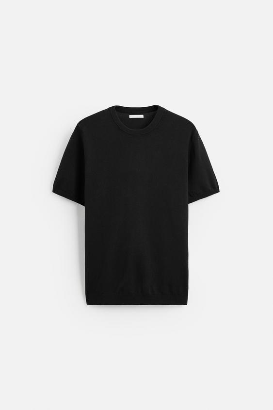Zara FLOWY KNIT T-SHIRT