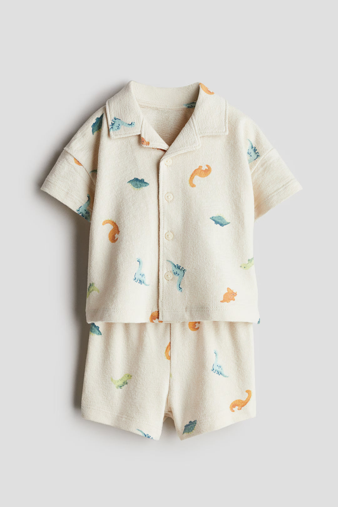 H&M 2-Piece Terry Resort Shirt and Shorts Set
