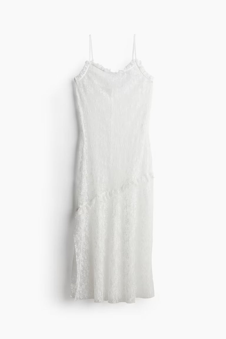 H&M Ruffle-trimmed Lace Dress