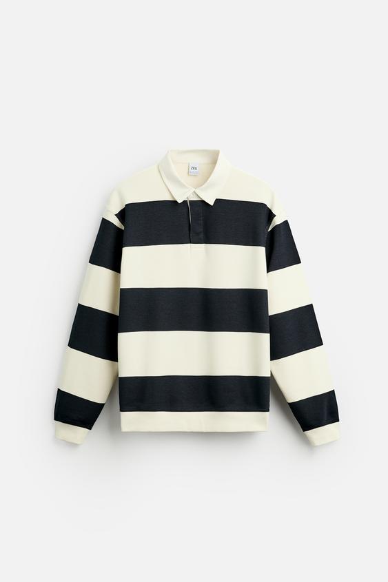 Zara CONTRAST COLLAR POLO SHIRT