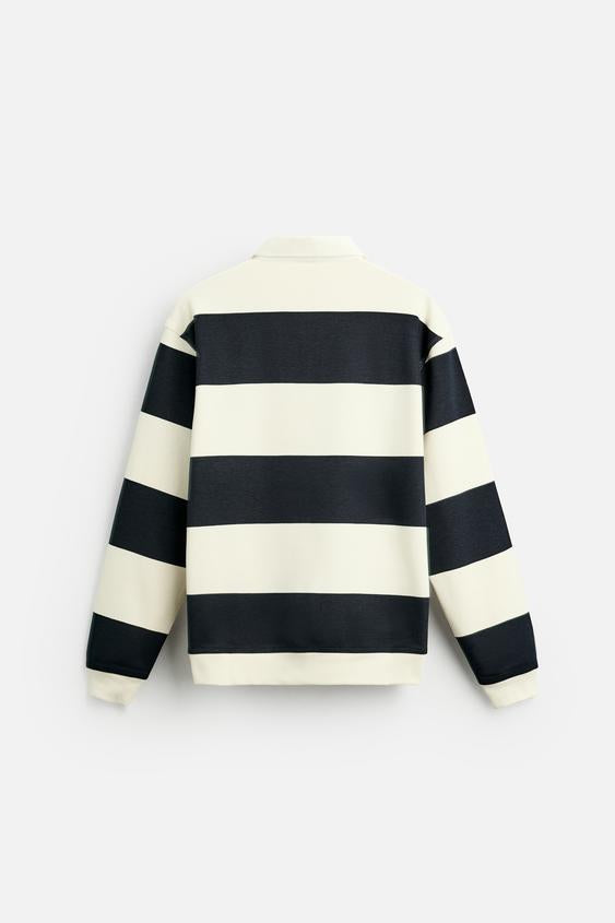 Zara CONTRAST COLLAR POLO SHIRT