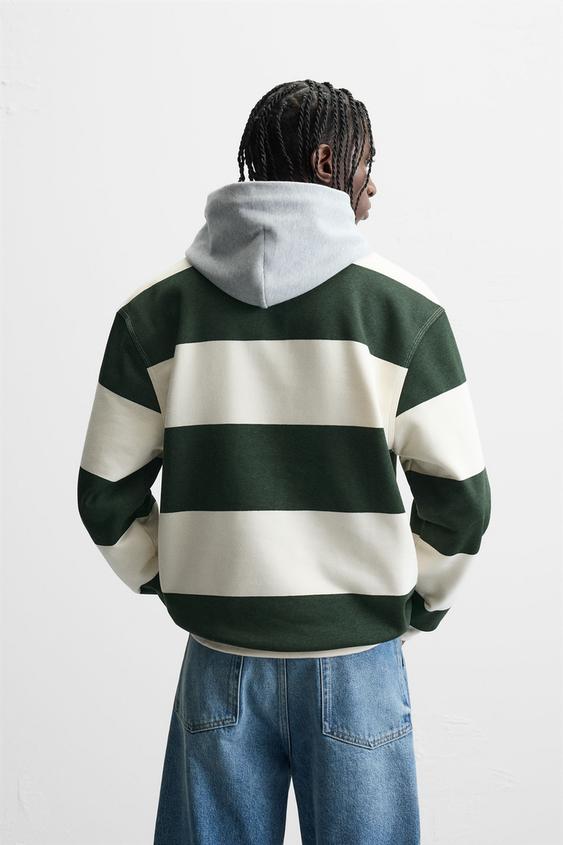 Zara CONTRAST COLLAR POLO SHIRT