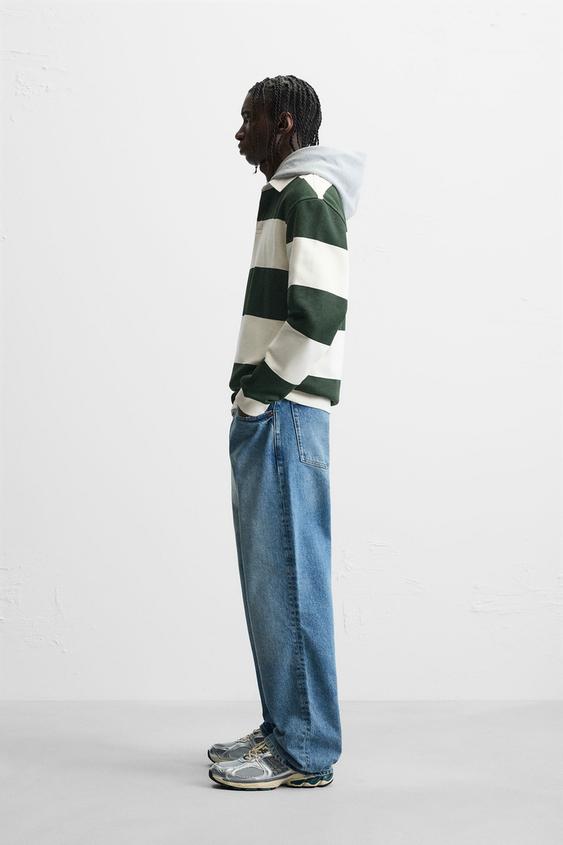 Zara CONTRAST COLLAR POLO SHIRT