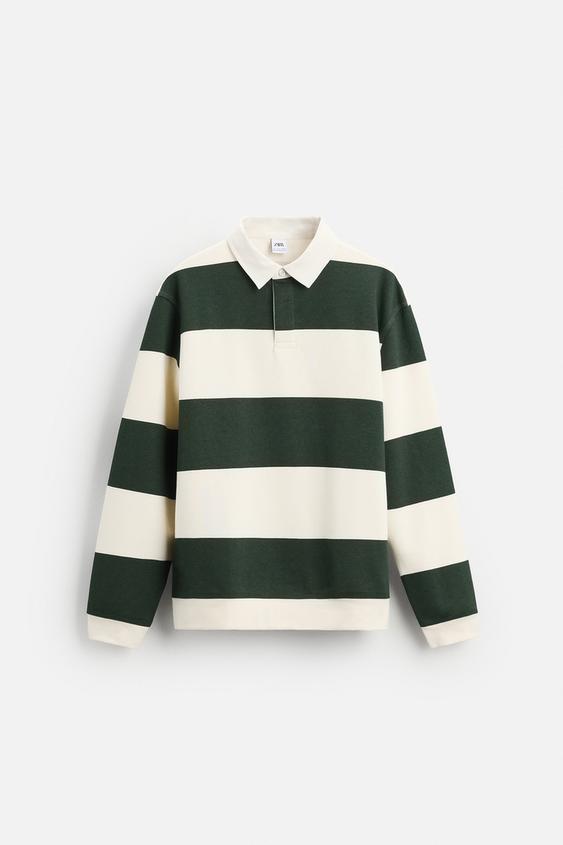 Zara CONTRAST COLLAR POLO SHIRT