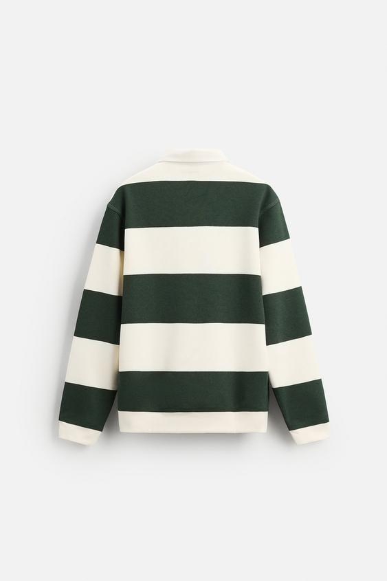 Zara CONTRAST COLLAR POLO SHIRT