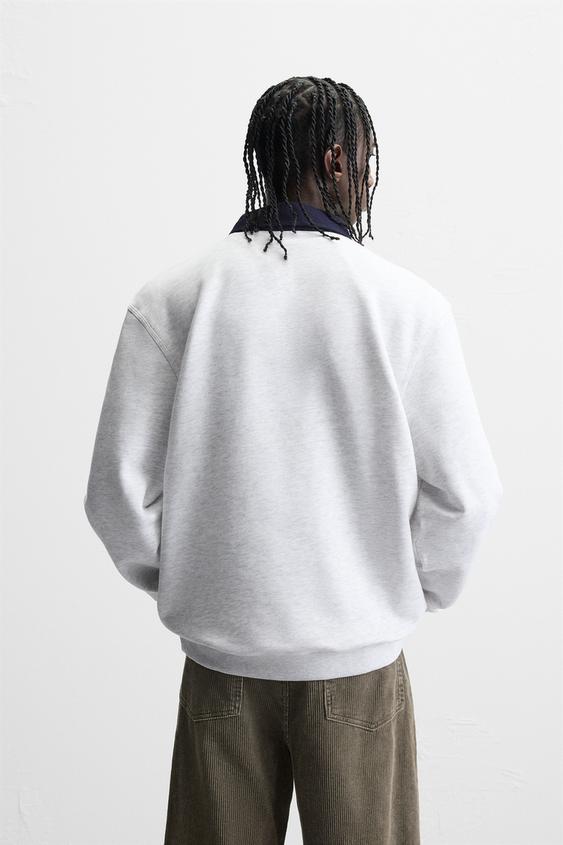 Zara CONTRAST COLLAR POLO SHIRT