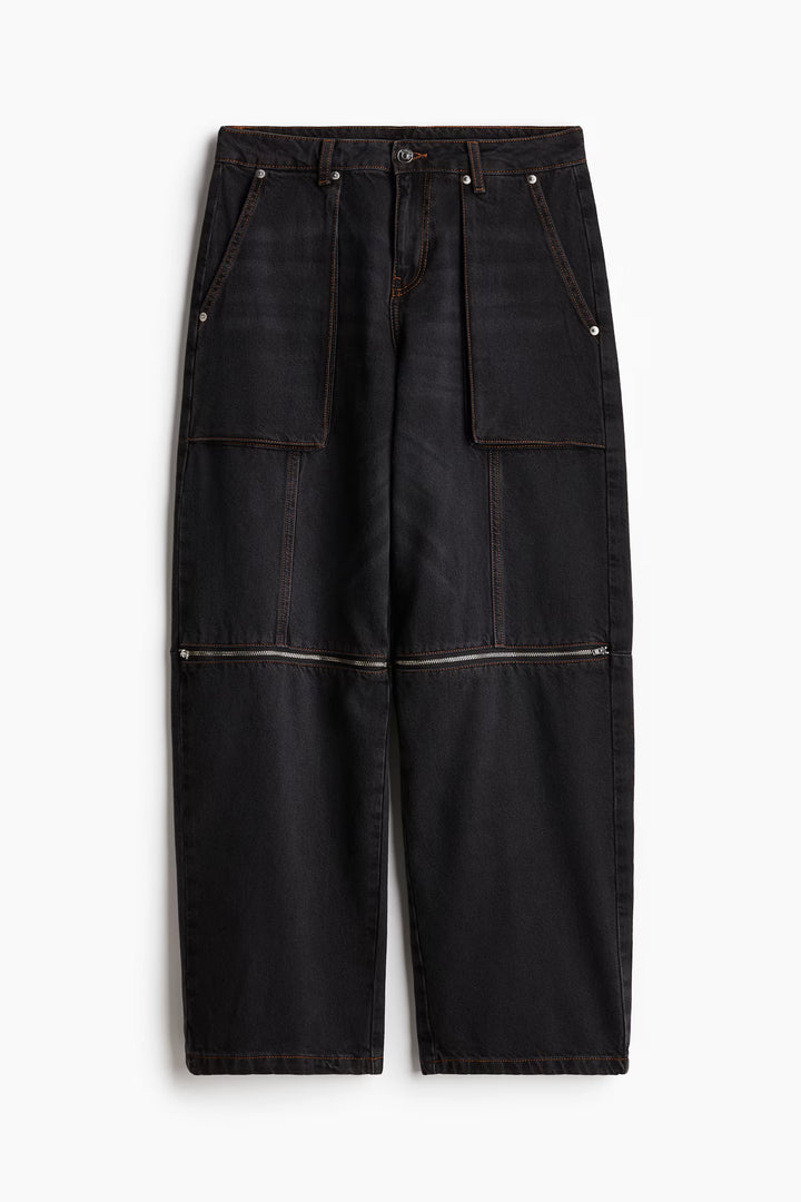 H&M Barrel Low Cargo Jeans