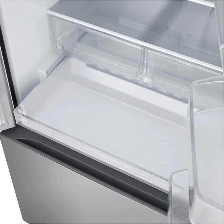 LG - Standard Depth MAX 25.1 Cu. Ft. French Door Smart Refrigerator with Glide N' Serve Drawer - Stainless Steel