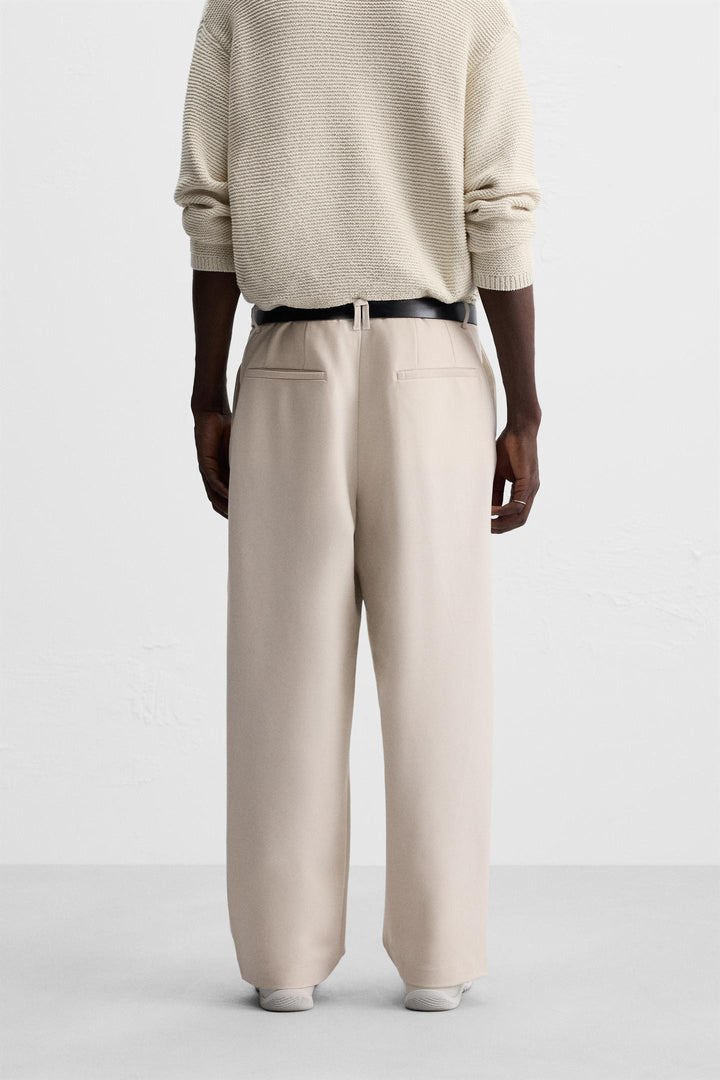 ZARA RELAXED FIT PLEATED PANTS