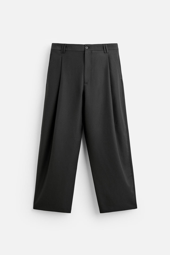 ZARA RELAXED FIT PLEATED PANTS