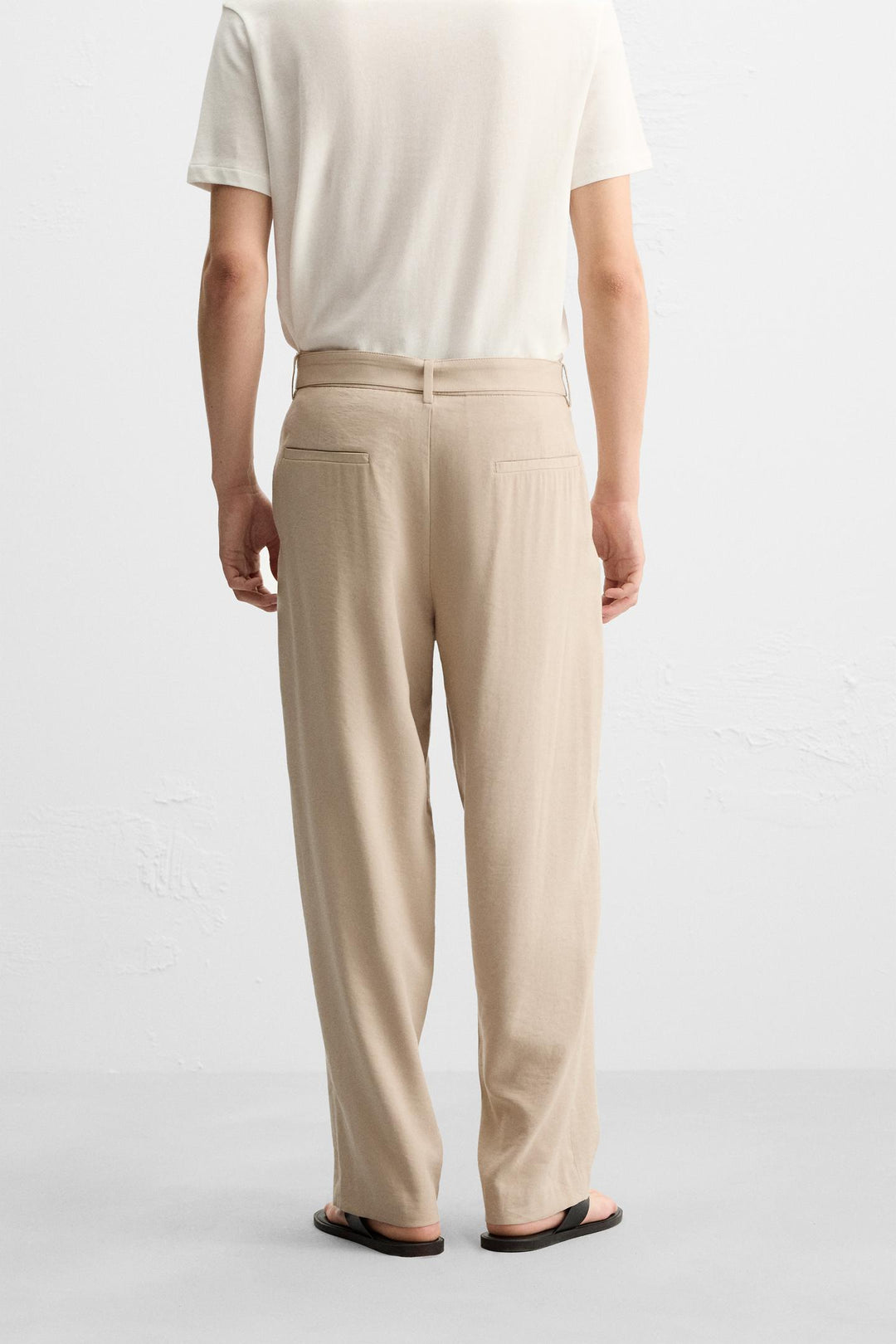 ZARA PLEATED PANTS WITH BELT