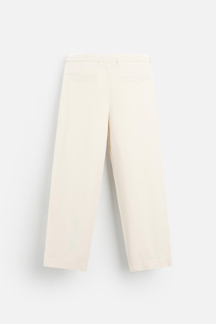 ZARA BELTED TEXTURED PANTS