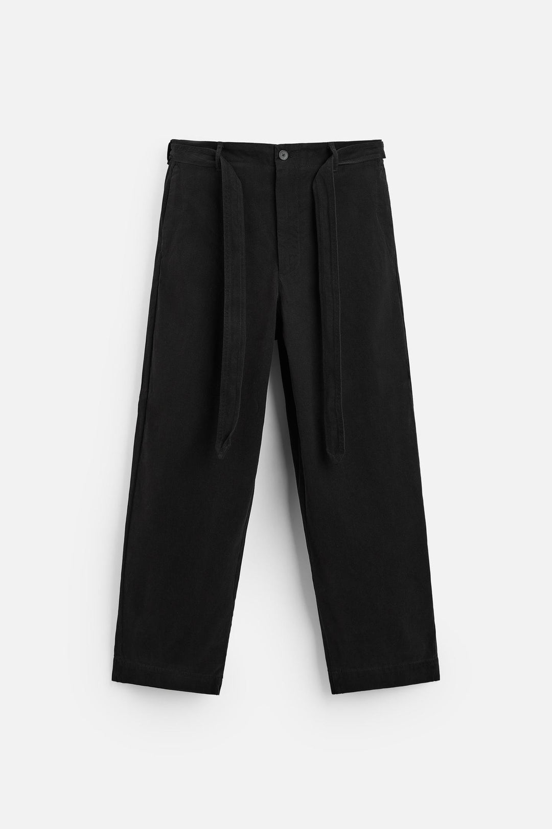 ZARA BELTED TEXTURED PANTS