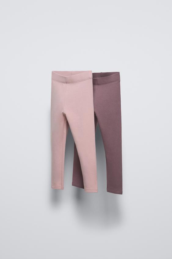 Zara TWO-PACK OF PLAIN LEGGINGS
