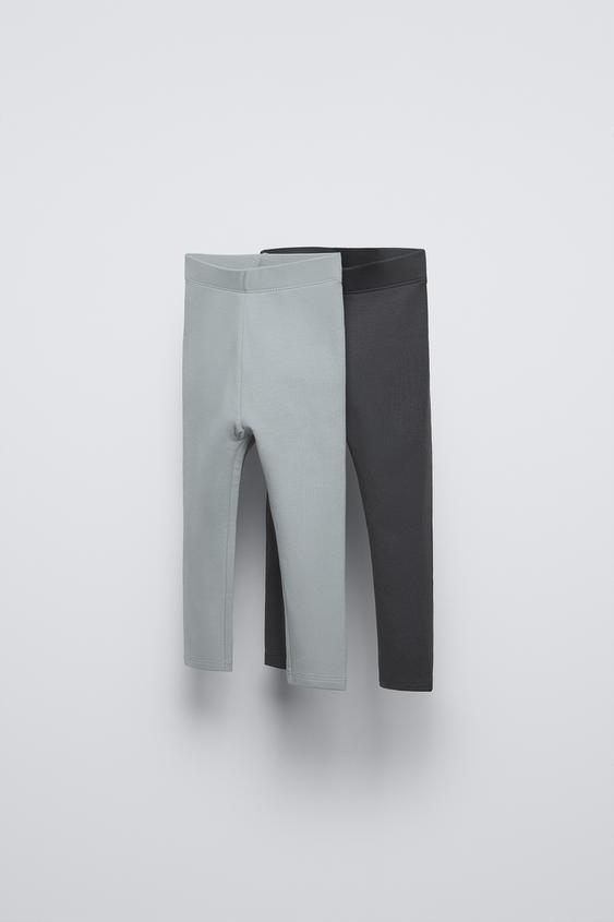 Zara TWO-PACK OF PLAIN LEGGINGS