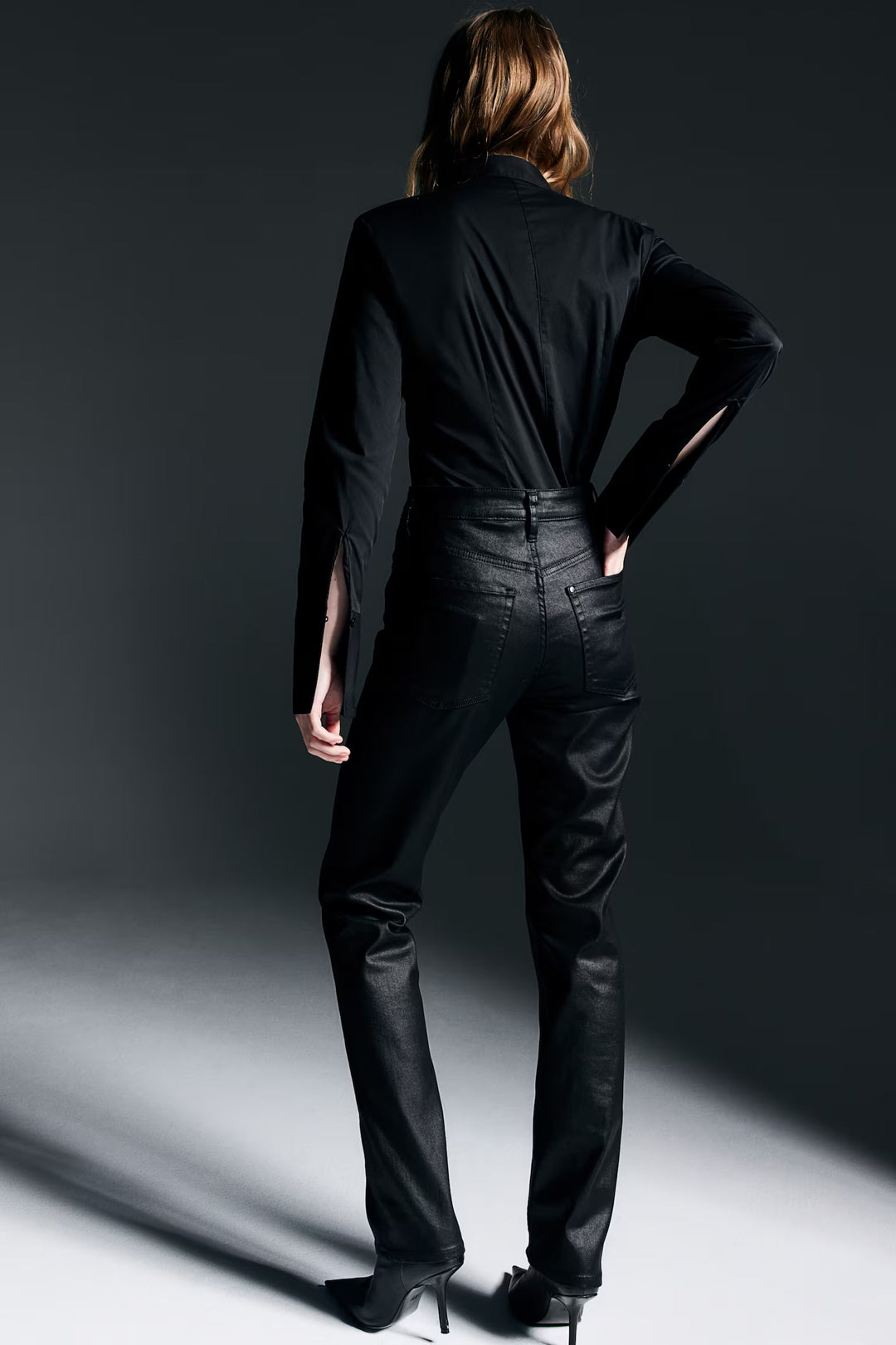 H&M High Rise Slim Straight Leg Jeans