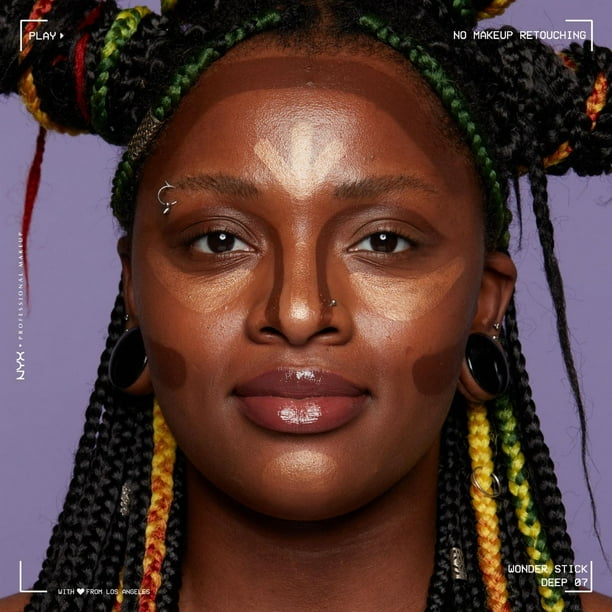 NYX PROFESSIONAL MAKEUP, Wonder Stick, Dual-Ended Stick, Contour And Highlight - DEEP, Dual-Ended Contour and Highlight Stick