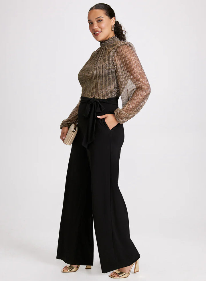 LAURA Metallic Illusion Jumpsuit