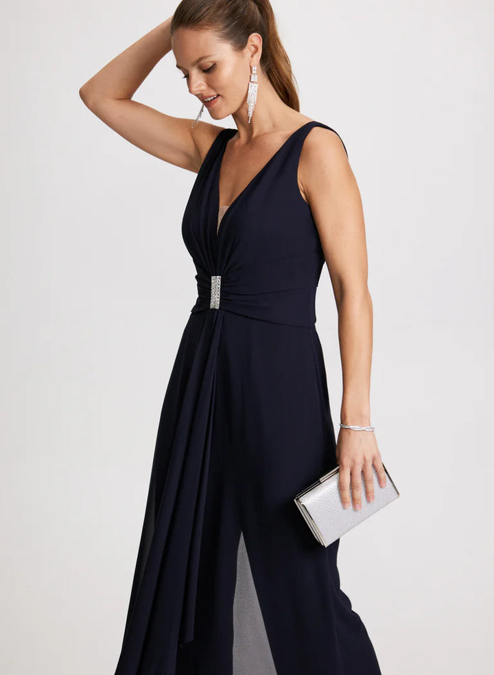 LAURA Deep V-Neck Jumpsuit
